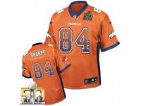 Game Shannon Sharpe Men Jersey - Denver Broncos #84 Drift Fashion Orange Super Bowl 50 Bound Nike NFL