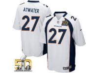 Game Steve Atwater Men's Jersey Denver Broncos 27 Road White Super Bowl 50 Bound Nike NFL