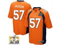 Game Tom Jackson Men Jersey - Denver Broncos #57 Home Orange Super Bowl 50 Bound Nike NFL