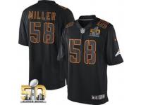 Game Von Miller Men Jersey - Denver Broncos #58 Impact Black Super Bowl 50 Bound Nike NFL