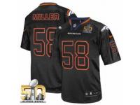 Game Von Miller Men Jersey - Denver Broncos #58 Lights Out Black Super Bowl 50 Bound Nike NFL