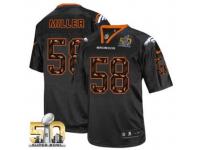 Game Von Miller Men Jersey - Denver Broncos #58 New Lights Out Black Super Bowl 50 Bound Nike NFL