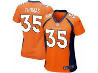 Game Women's Dymonte Thomas Denver Broncos Nike Team Color Jersey - Orange