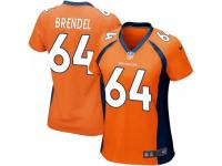 Game Women's Jake Brendel Denver Broncos Nike Team Color Jersey - Orange