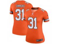 Legend Vapor Untouchable Women's Justin Simmons Denver Broncos Nike Color Rush Jersey - Orange