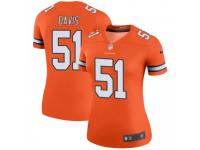 Legend Vapor Untouchable Women's Todd Davis Denver Broncos Nike Color Rush Jersey - Orange