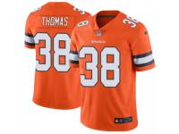 Limited Men's Shamarko Thomas Denver Broncos Nike Color Rush Vapor Untouchable Jersey - Orange