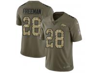 Limited Youth Royce Freeman Olive Camo Jersey NFL Nike Denver Broncos #28 2017 Salute to Service