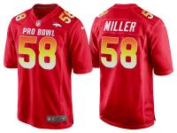 Men 2018 PRO BOWL AFC DENVER BRONCOS #58 VON MILLER RED GAME JERSEY