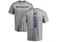 Men #22 Kareem Jackson Ash Football Backer Denver Broncos T-Shirt