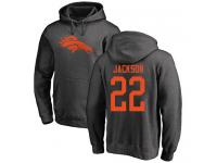 Men #22 Kareem Jackson Ash Football One Color Denver Broncos Pullover Hoodie