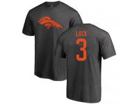 Men #3 Drew Lock Ash Football One Color Denver Broncos T-Shirt