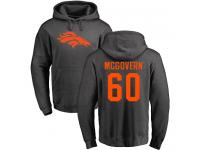 Men #60 Connor McGovern Ash Football One Color Denver Broncos Pullover Hoodie