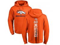 Men #60 Connor McGovern Orange Football Backer Denver Broncos Pullover Hoodie