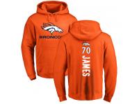 Men #70 Ja'Wuan James Orange Football Backer Denver Broncos Pullover Hoodie