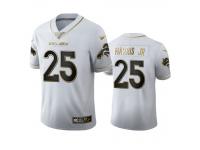 Men Chris Harris Jr Broncos White 100th Season Golden Edition Jersey