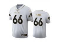 Men Dalton Risner Broncos White 100th Season Golden Edition Jersey