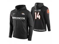 Men Denver Broncos #14 Courtland Sutton Black Circuit Wordmark Pullover Hoodie