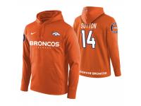 Men Denver Broncos #14 Courtland Sutton Orange Circuit Wordmark Pullover Hoodie