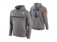 Men Denver Broncos #4 Case Keenum Gray Circuit Wordmark Pullover Hoodie