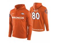 Men Denver Broncos #80 Jake Butt Orange Circuit Wordmark Pullover Hoodie