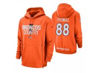 Men Denver Broncos #88 Demaryius Thomas Orange Sideline Local Lockup Pullover Hoodie