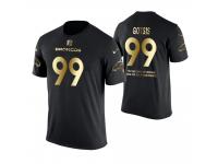 Men Denver Broncos Adam Gotsis #99 Metall Dark Golden Special Limited Edition With Message T-Shirt