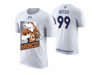 Men Denver Broncos Adam Gotsis #99 White Cartoon And Comic Artistic Painting T-Shirt