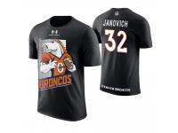 Men Denver Broncos Andy Janovich #32 Black Cartoon And Comic Artistic Painting T-Shirt