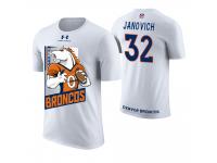 Men Denver Broncos Andy Janovich #32 White Cartoon And Comic Artistic Painting T-Shirt