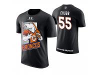 Men Denver Broncos Bradley Chubb #55 Black Cartoon And Comic Artistic Painting T-Shirt