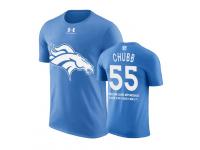 Men Denver Broncos Bradley Chubb #55 Powder Blue Father Day Gift With Message T-Shirt