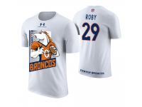 Men Denver Broncos Bradley Roby #29 White Cartoon And Comic Artistic Painting T-Shirt