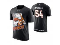 Men Denver Broncos Brandon Marshall #54 Black Cartoon And Comic Artistic Painting T-Shirt