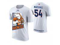 Men Denver Broncos Brandon Marshall #54 White Cartoon And Comic Artistic Painting T-Shirt