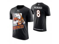 Men Denver Broncos Brandon McManus #8 Black Cartoon And Comic Artistic Painting T-Shirt