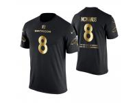 Men Denver Broncos Brandon McManus #8 Metall Dark Golden Special Limited Edition With Message T-Shirt