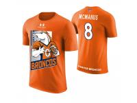 Men Denver Broncos Brandon McManus #8 Orange Cartoon And Comic Artistic Painting T-Shirt