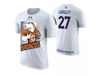 Men Denver Broncos Brendan Langley #27 White Cartoon And Comic Artistic Painting T-Shirt