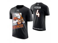 Men Denver Broncos Case Keenum #4 Black Cartoon And Comic Artistic Painting T-Shirt