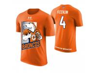 Men Denver Broncos Case Keenum #4 Orange Cartoon And Comic Artistic Painting T-Shirt