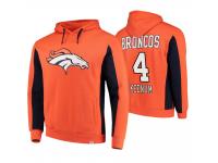 Men Denver Broncos Case Keenum Orange Team Iconic Pullover Hoodie