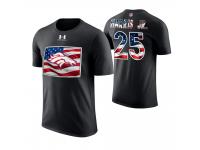 Men Denver Broncos Chris Harris Jr. #25 Stars and Stripes 2018 Independence Day American Flag T-Shirt