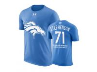 Men Denver Broncos Donald Stephenson #71 Powder Blue Father Day Gift With Message T-Shirt