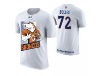 Men Denver Broncos Garett Bolles #72 White Cartoon And Comic Artistic Painting T-Shirt