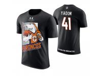 Men Denver Broncos Isaac Yiadom #41 Black Cartoon And Comic Artistic Painting T-Shirt