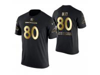 Men Denver Broncos Jake Butt #80 Metall Dark Golden Special Limited Edition With Message T-Shirt