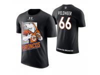 Men Denver Broncos Jared Veldheer #66 Black Cartoon And Comic Artistic Painting T-Shirt