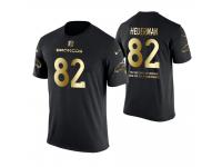 Men Denver Broncos Jeff Heuerman #82 Metall Dark Golden Special Limited Edition With Message T-Shirt