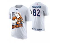 Men Denver Broncos Jeff Heuerman #82 White Cartoon And Comic Artistic Painting T-Shirt